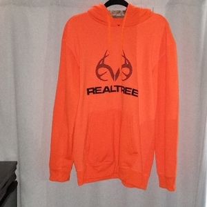 ORANGE Realtree Hoodie Size Medium
